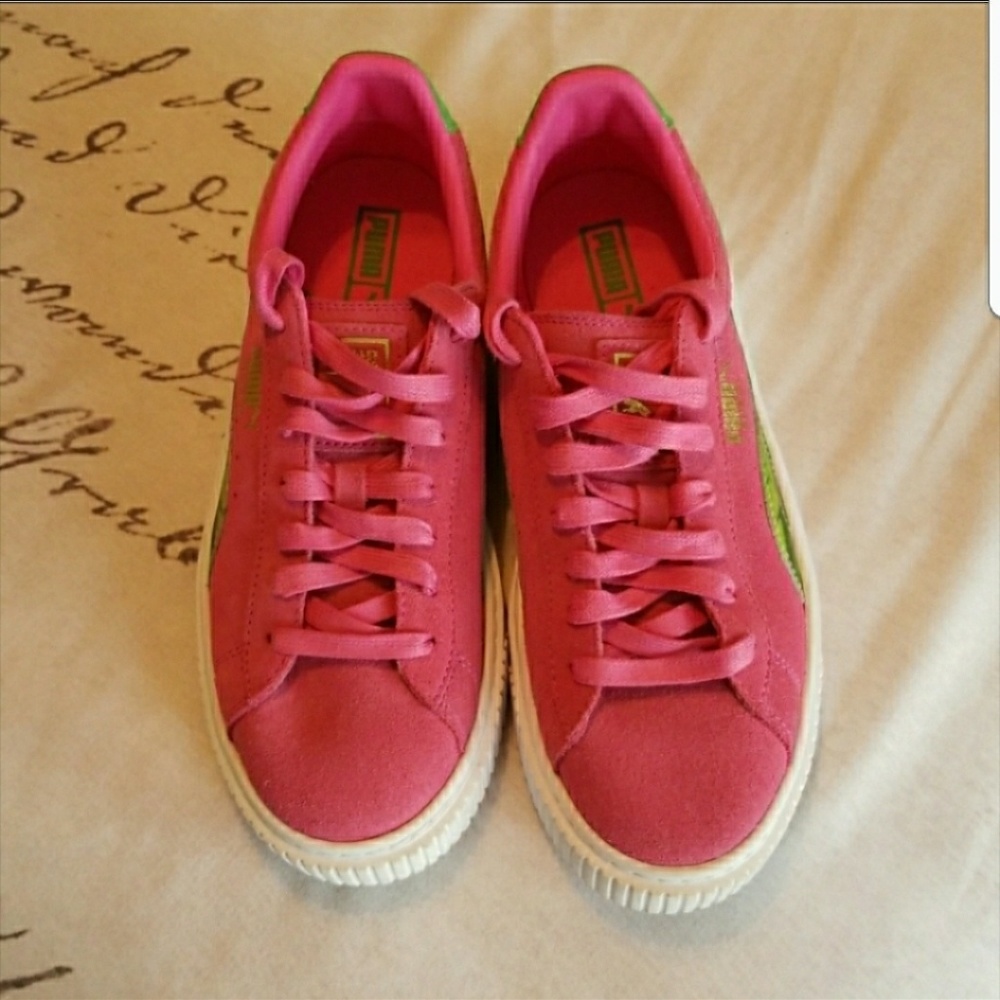 RARE PUMA SUEDE WATERMELON CREEPERS PLATFORMS SNEA